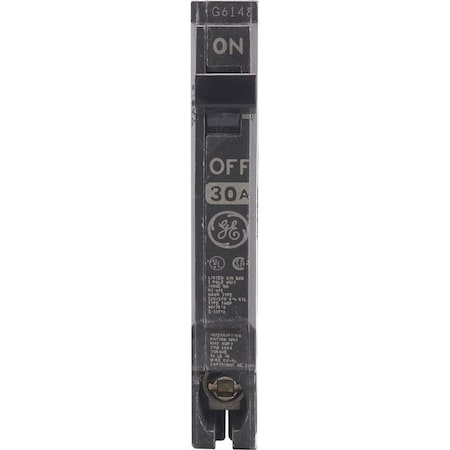 Current Circuit Breaker, THQP Series, 30A, 1 Pole, 120/240V AC, 10kA at 120/240V AC THQP130
